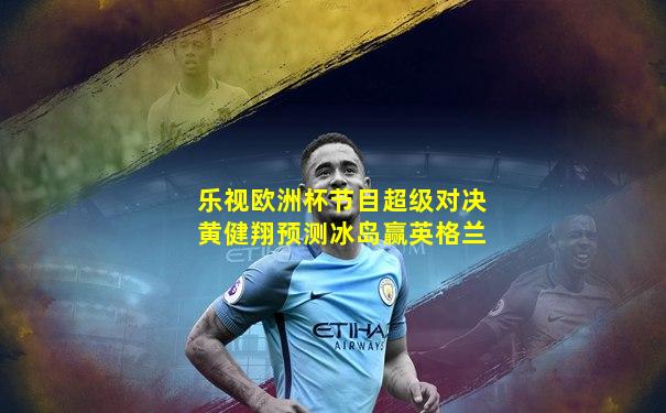 乐视欧洲杯节目超级对决黄健翔预测冰岛赢英格兰